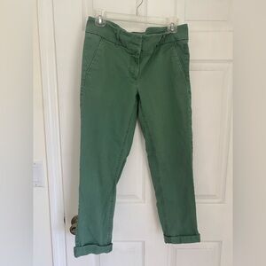 LOFT Ankle Cropped Jeans in Olive